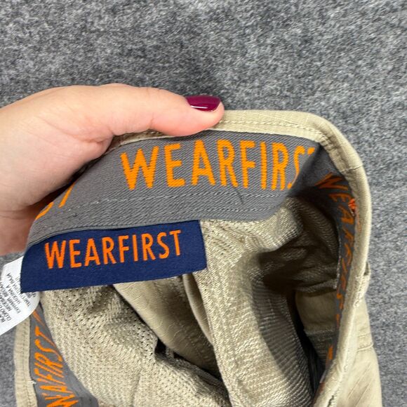 Wearfirst Cargo Shorts Men 34 Beige Mid Rise Belted Pockets Cotton Regular - Picture 4 of 6